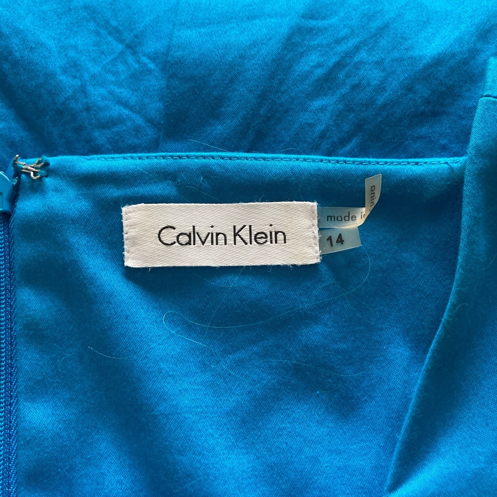 Calvin Klein Color-block Dress, Size 14, blue. - Picture 3 of 5